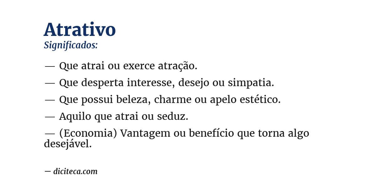Significado de atrativo