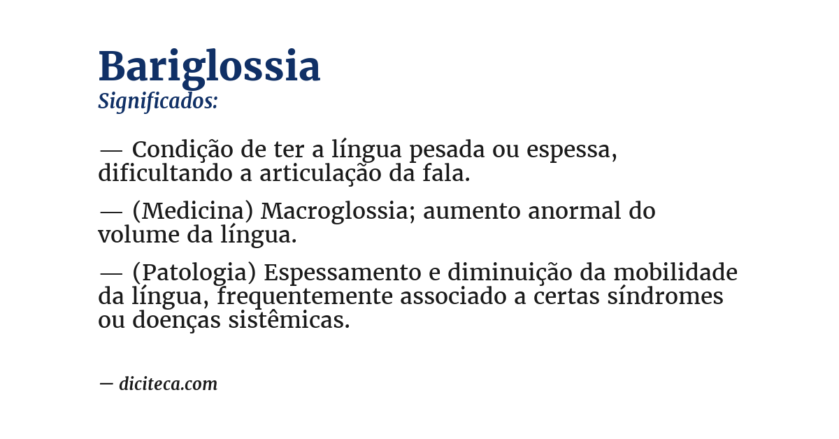 Significado de bariglossia