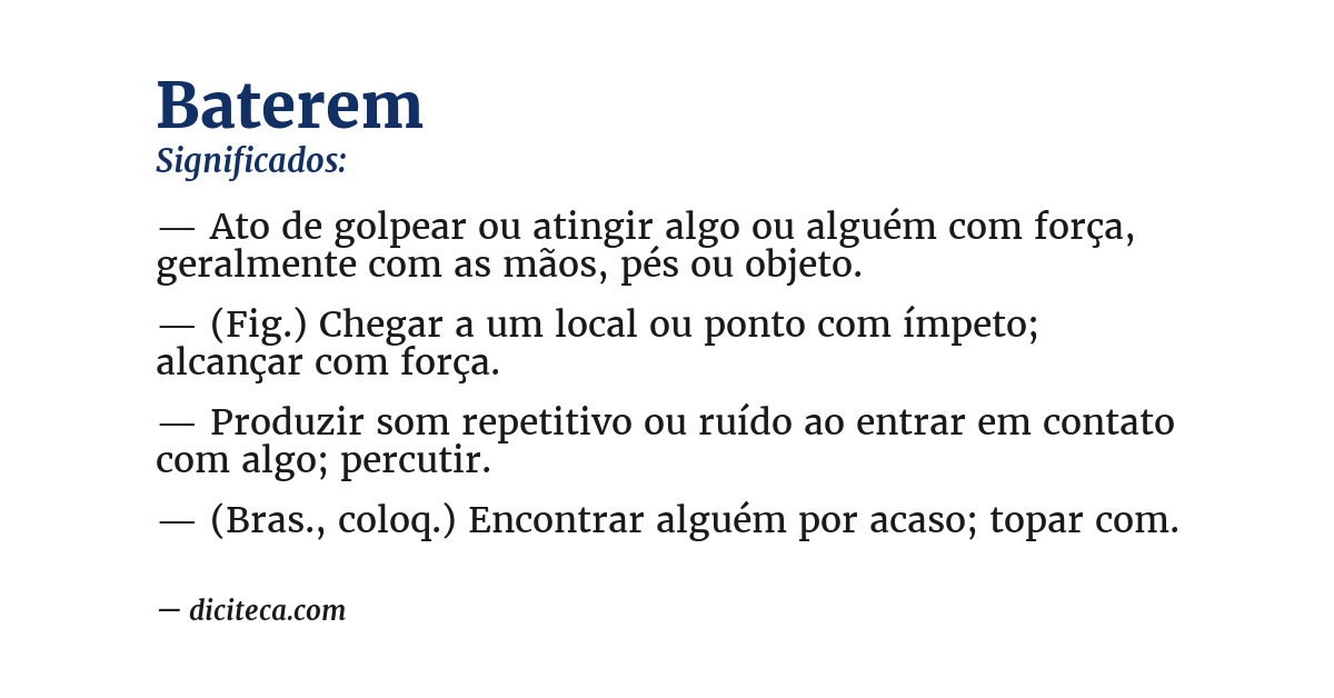 Significado de baterem