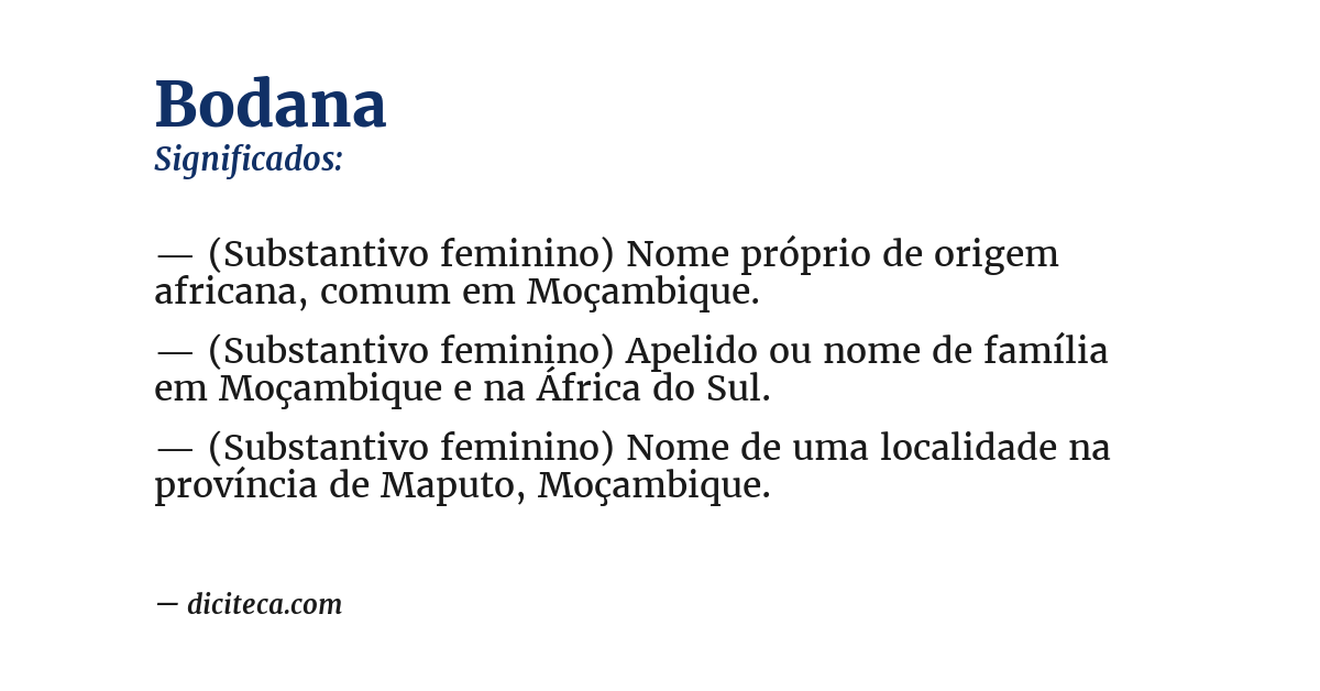 Significado de bodana