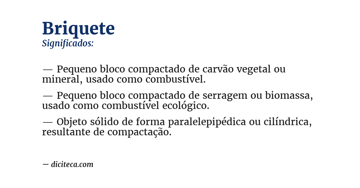 Significado de briquete