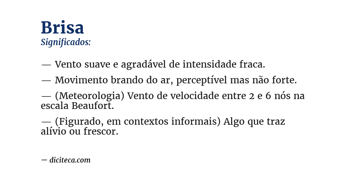 Significado de brisa