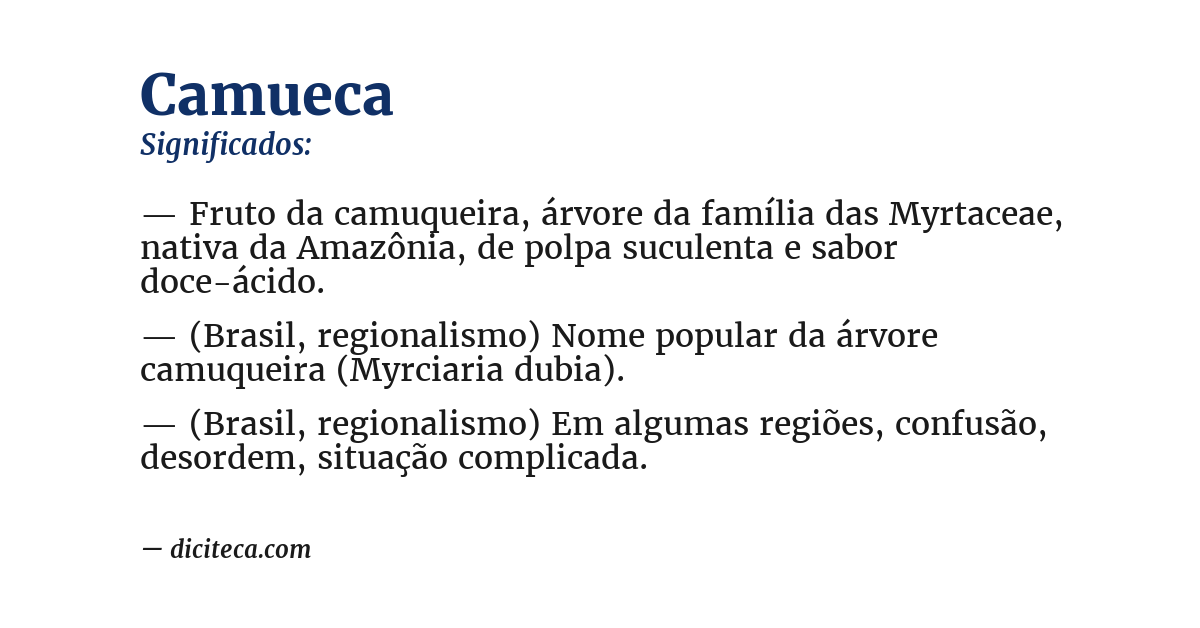 Significado de camueca
