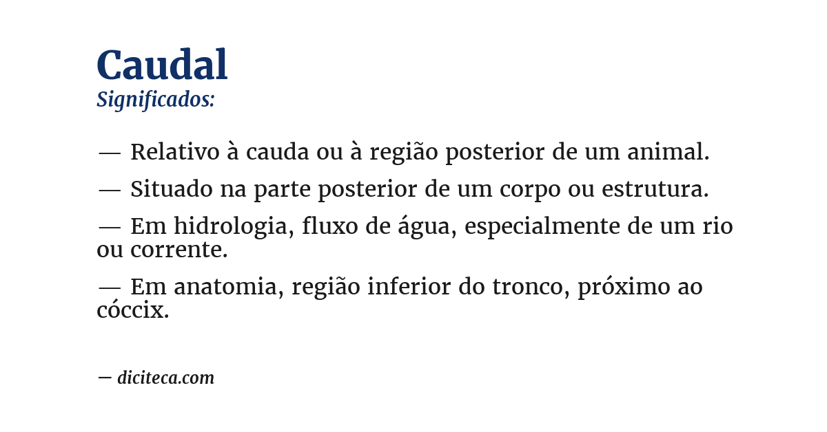 Significado de caudal