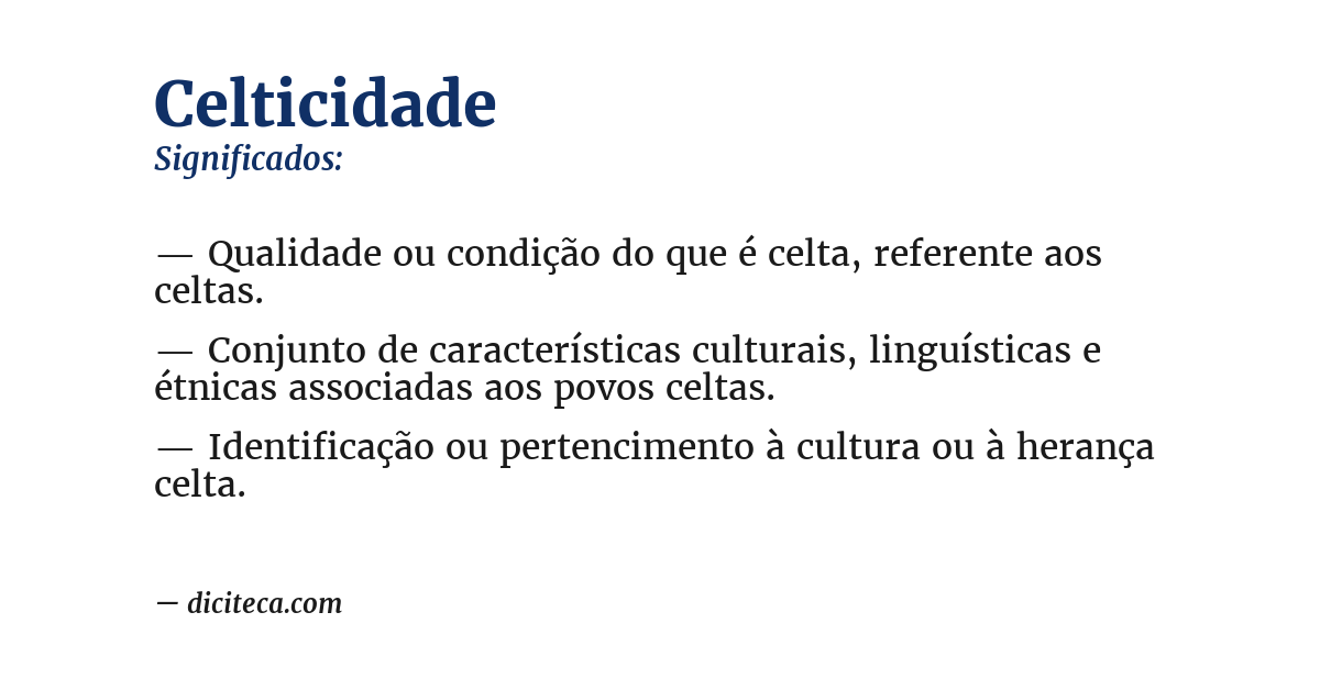 Significado de celticidade