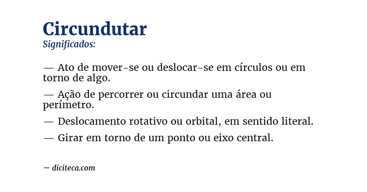 Significado de circundutar