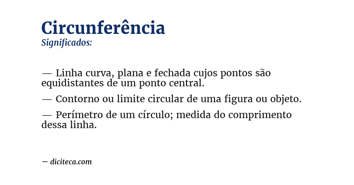 Significado de circunferência