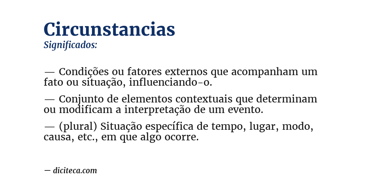 Significado de circunstancias