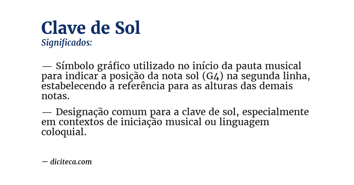 Significado de clave de sol