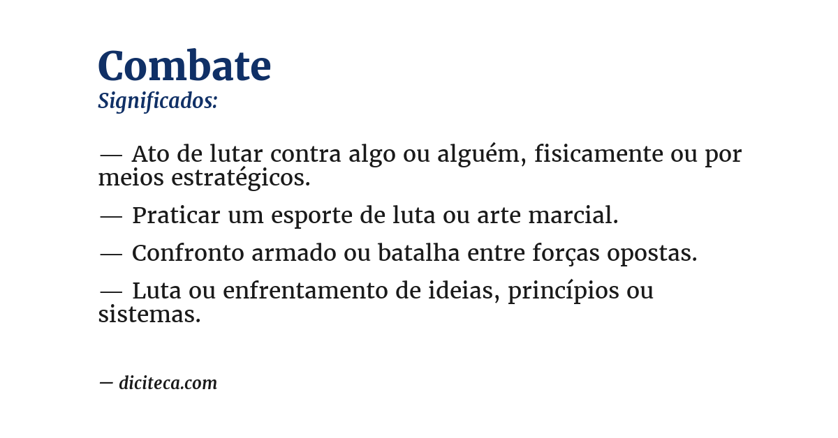 Significado de combate
