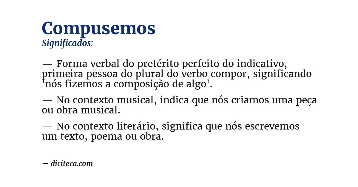 Significado de compusemos