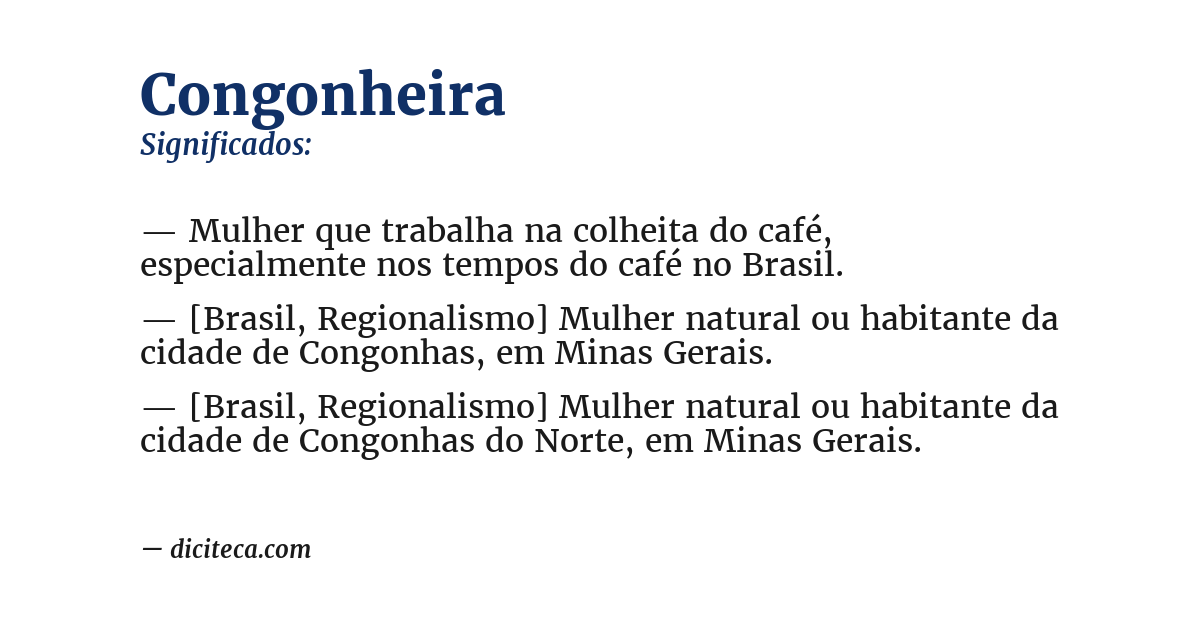 Significado de congonheira
