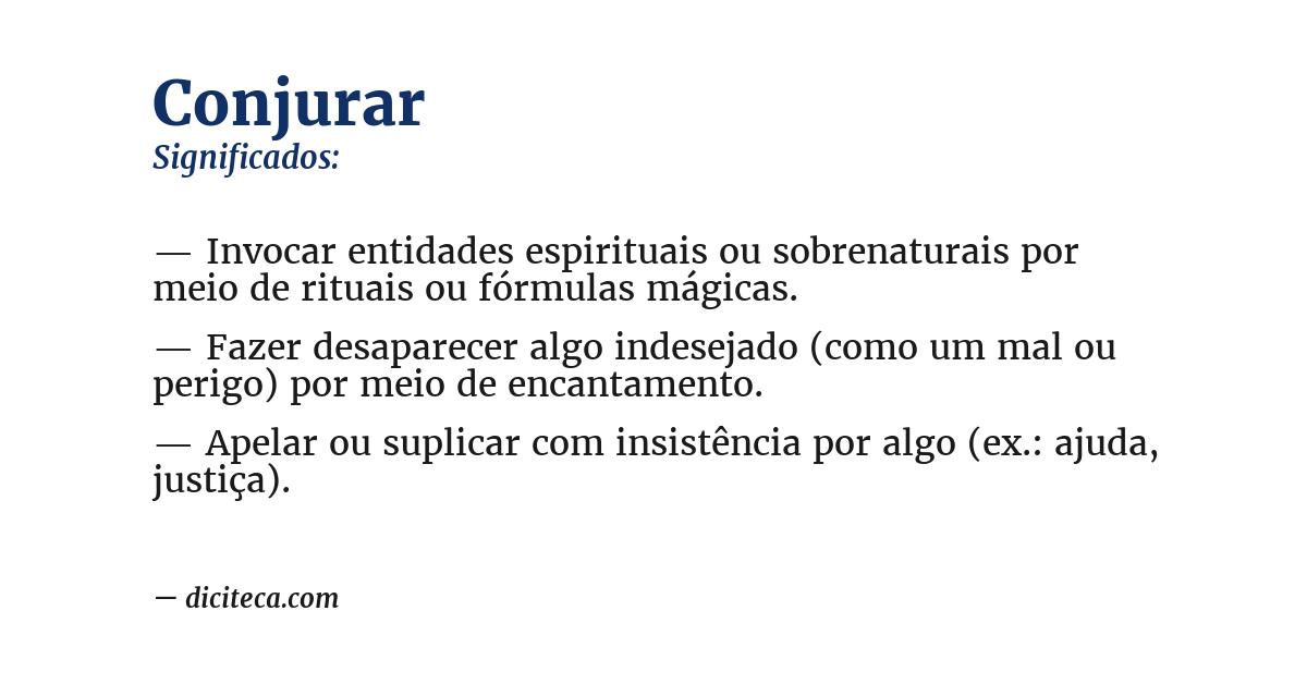 Significado de conjurar