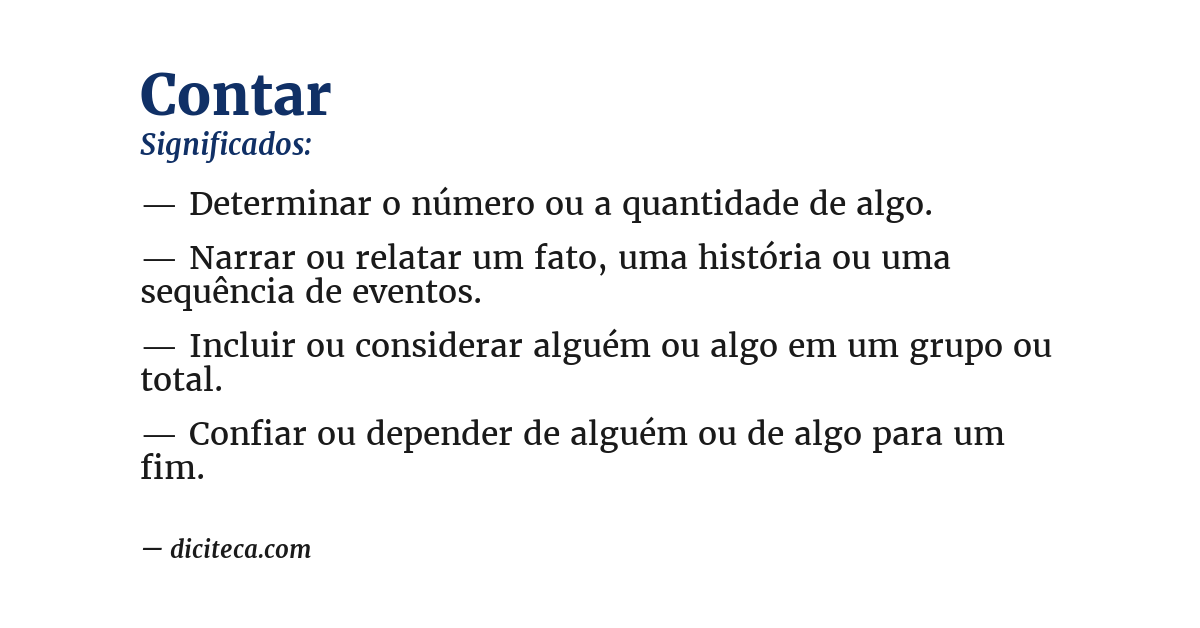 Significado de contar