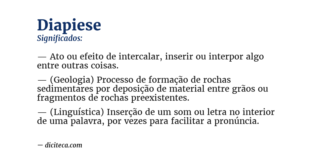 Significado de diapiese