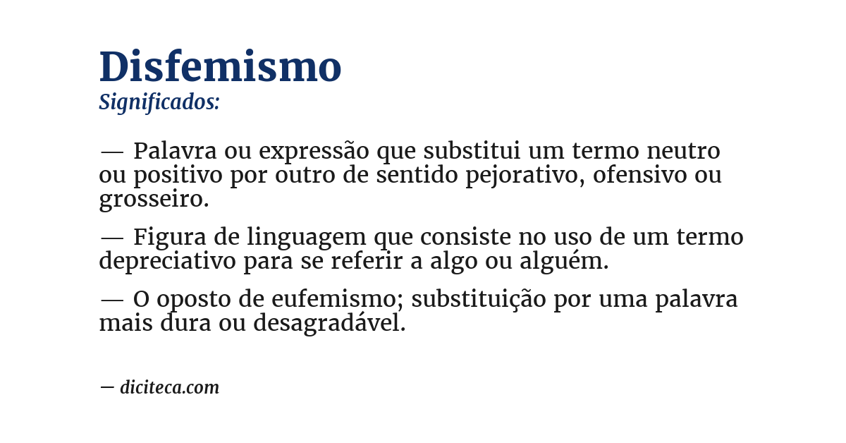 Significado de disfemismo