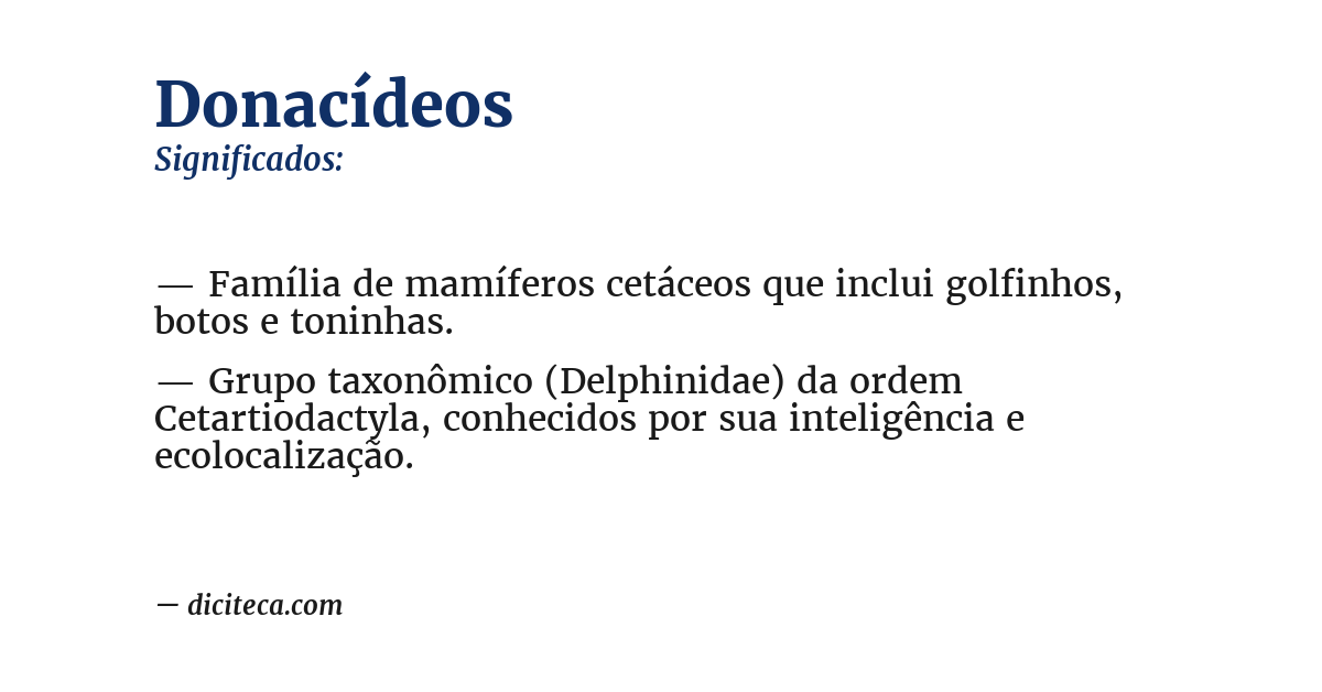 Significado de donacídeos