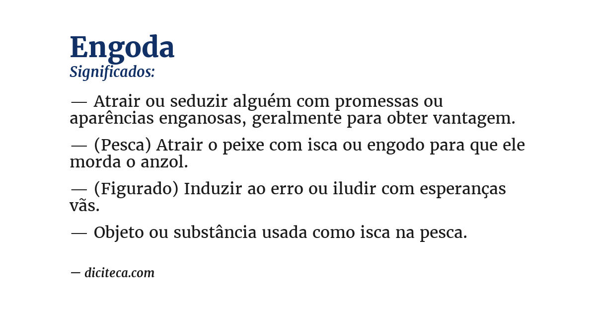 Significado de engoda
