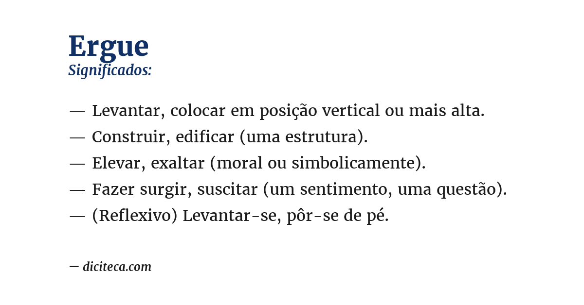 Significado de ergue