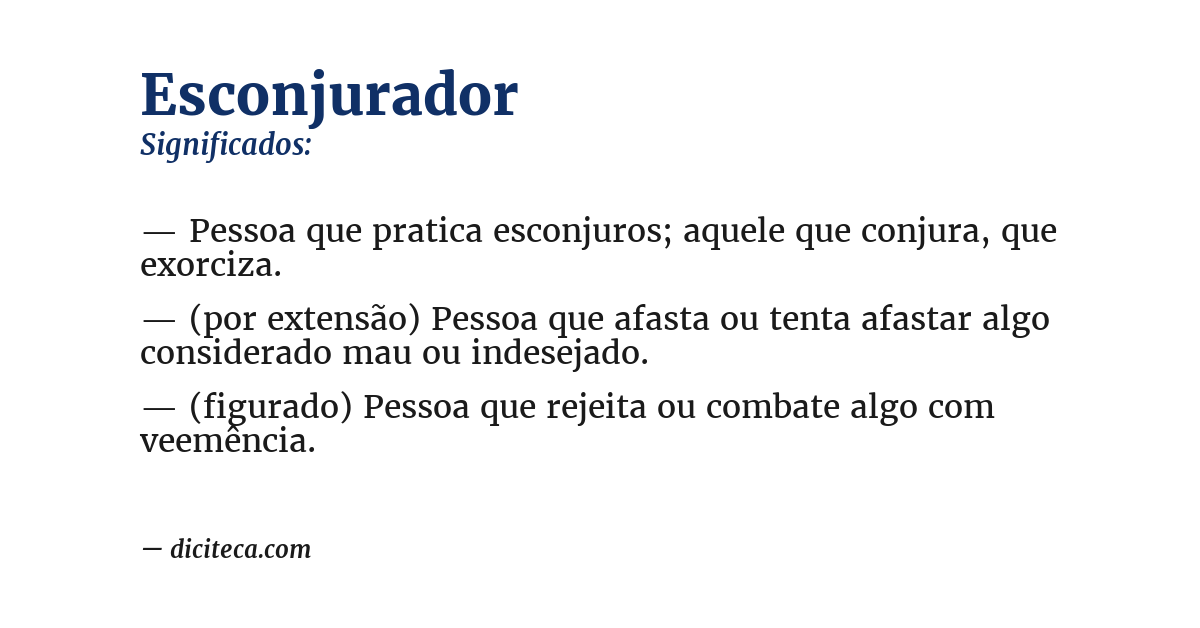 Significado de esconjurador