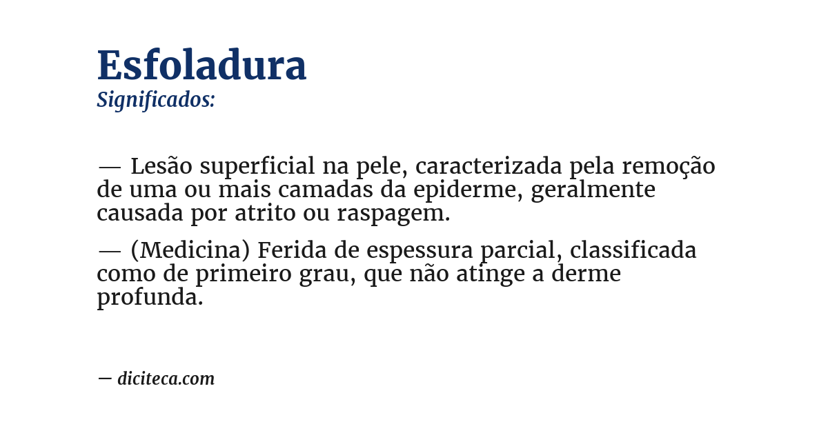 Significado de esfoladura