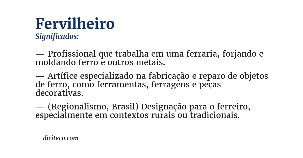 Significado de fervilheiro