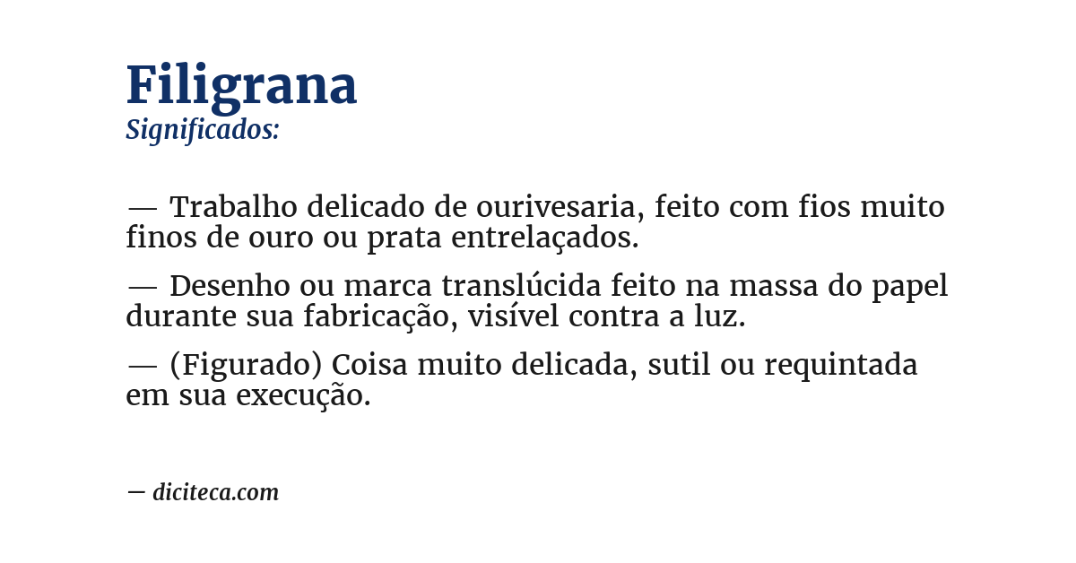 Significado de filigrana