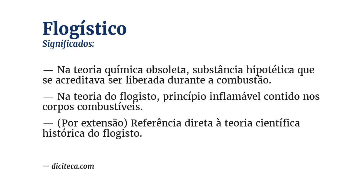 Significado de flogístico