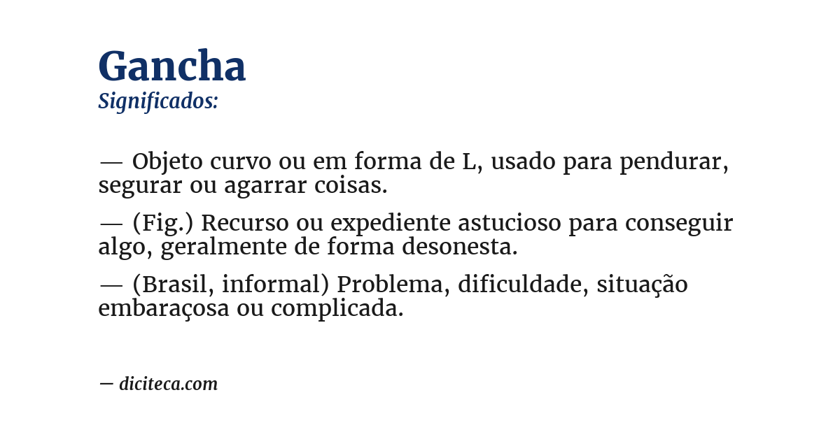 Significado de gancha