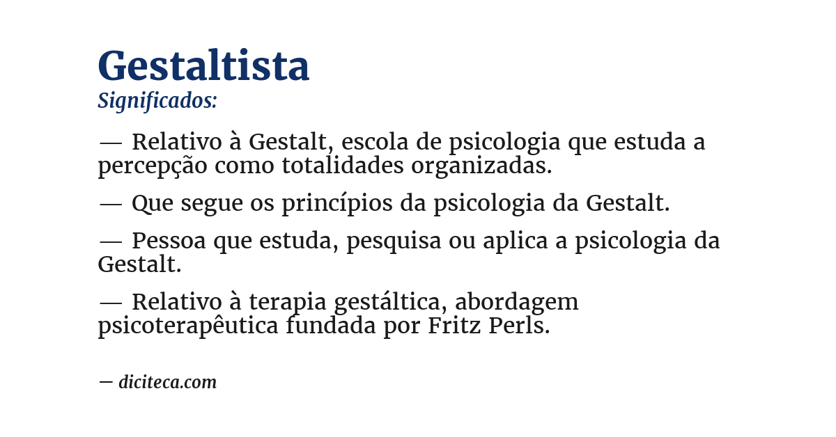 Significado de gestaltista
