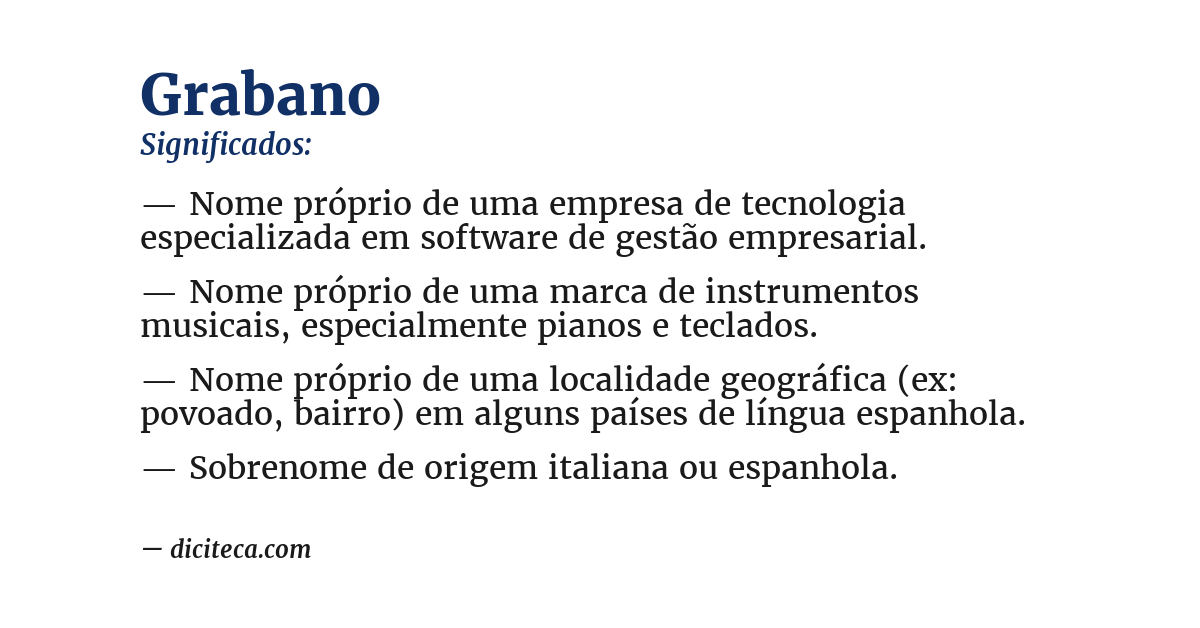 Significado de grabano