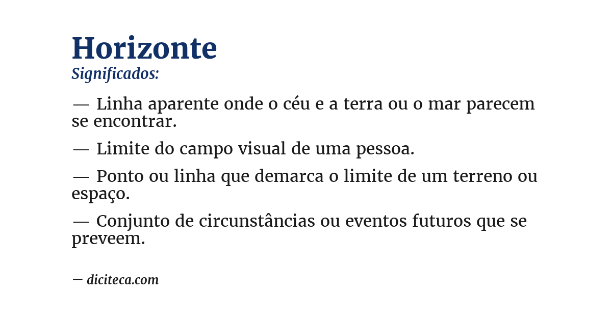 Significado de horizonte