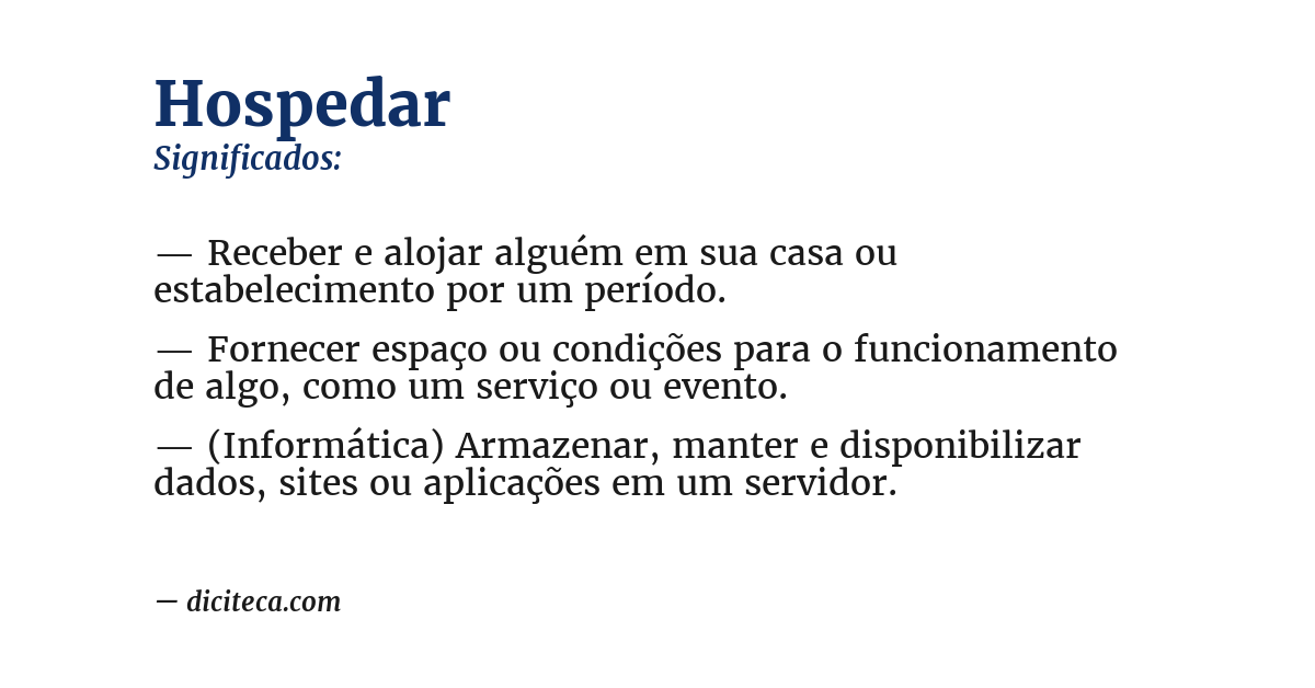 Significado de hospedar