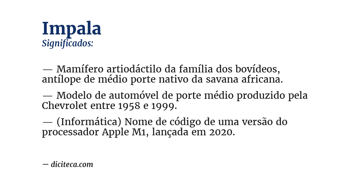 Significado de impala
