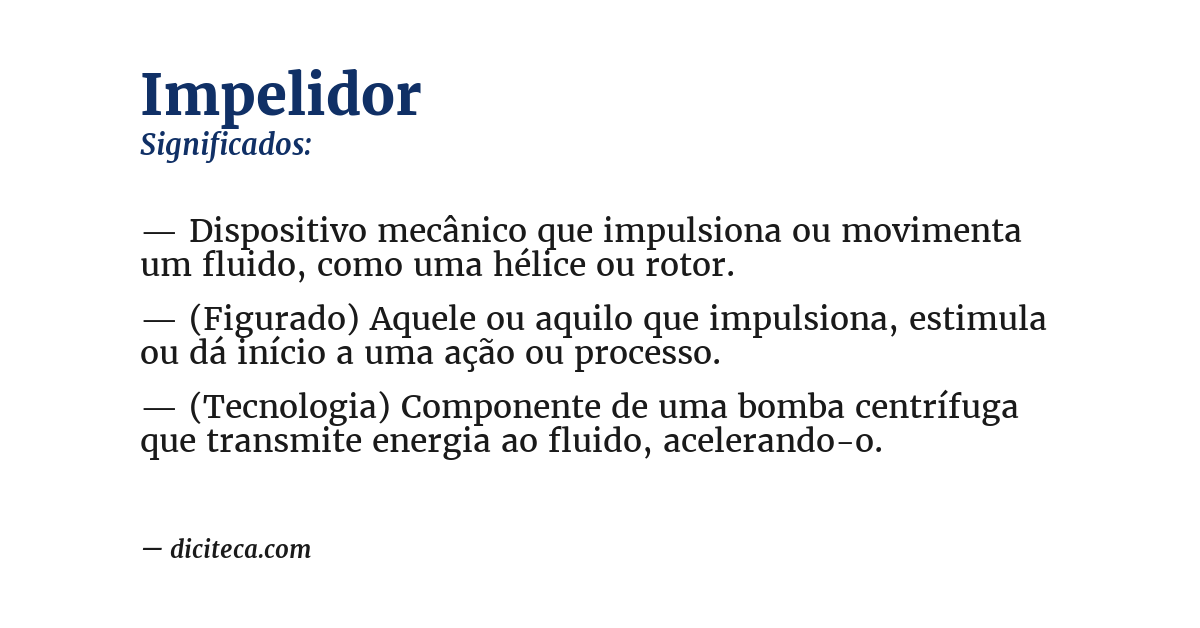 Significado de impelidor