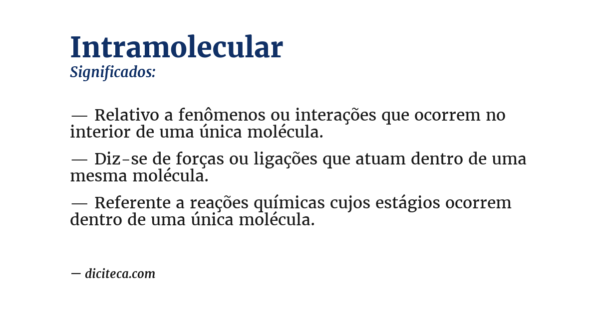 Significado de intramolecular