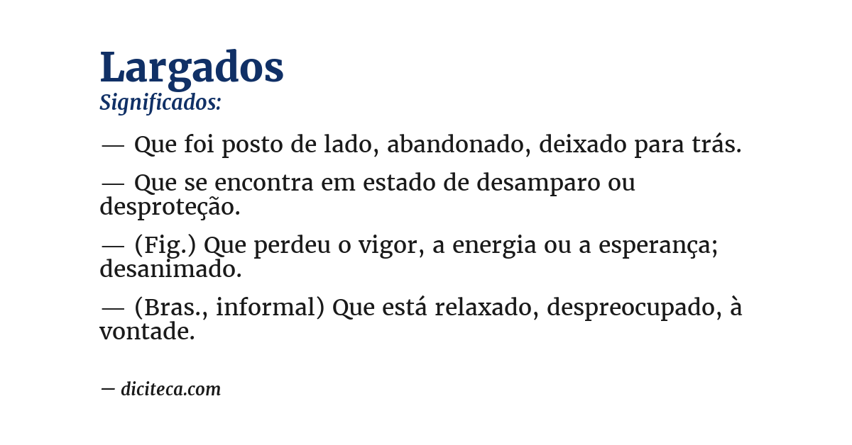 Significado de largados