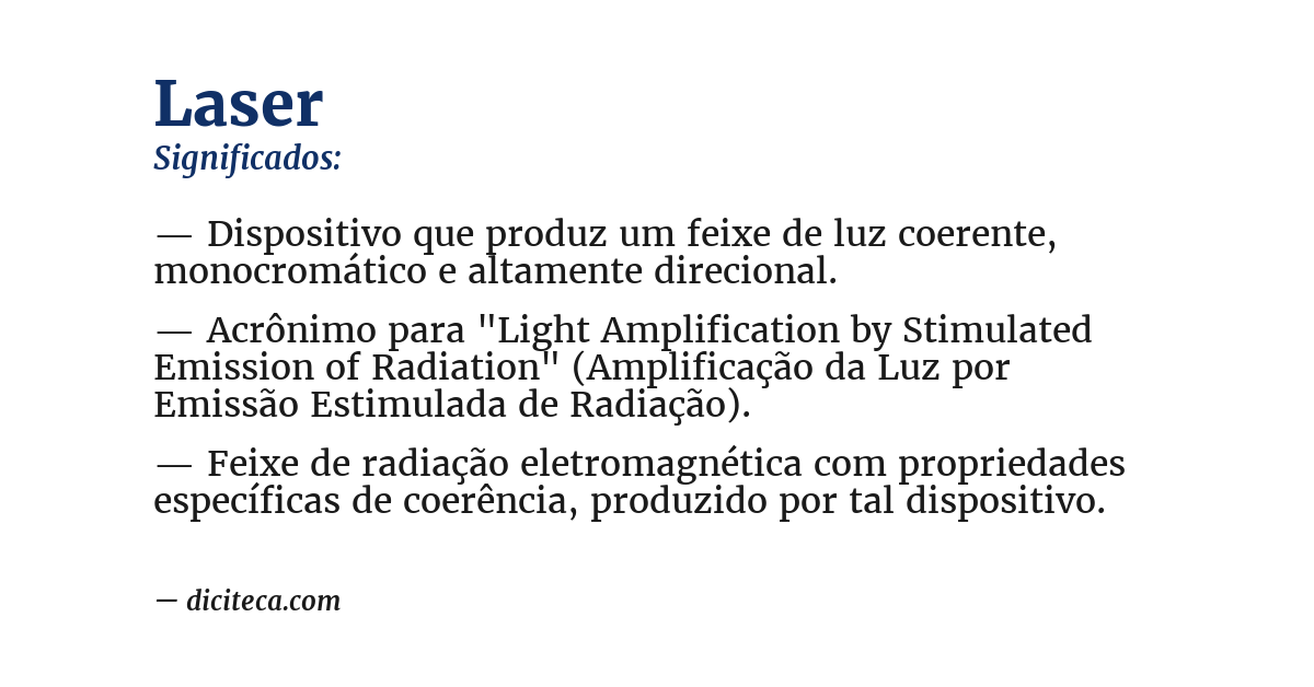 Significado de laser