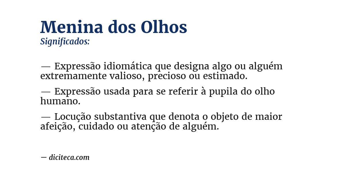 Significado de menina dos olhos