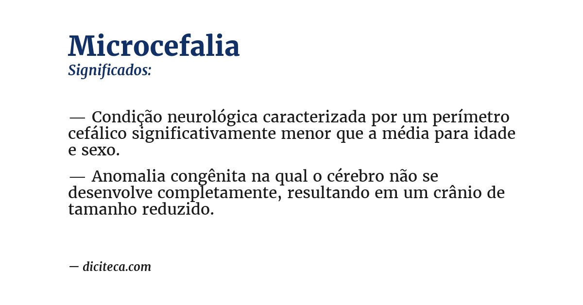 Significado de microcefalia