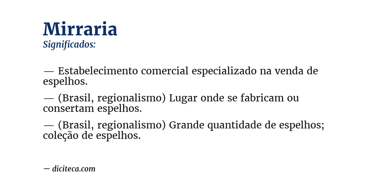 Significado de mirraria