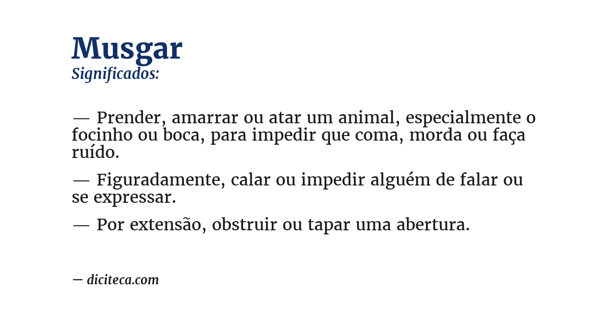 Significado de musgar