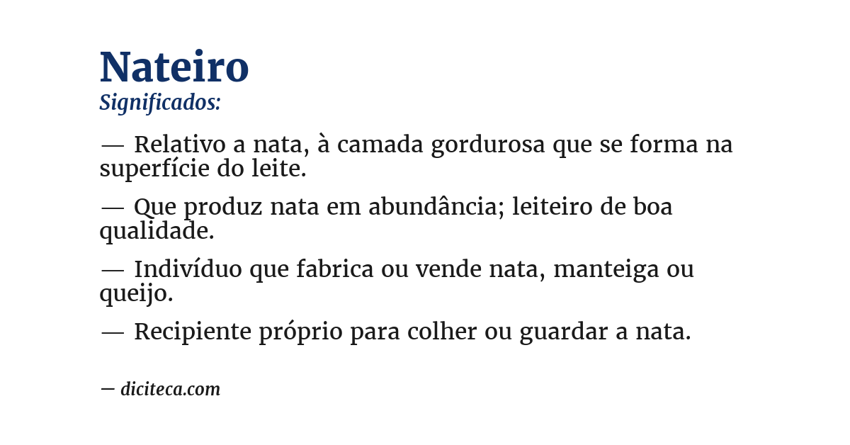 Significado de nateiro