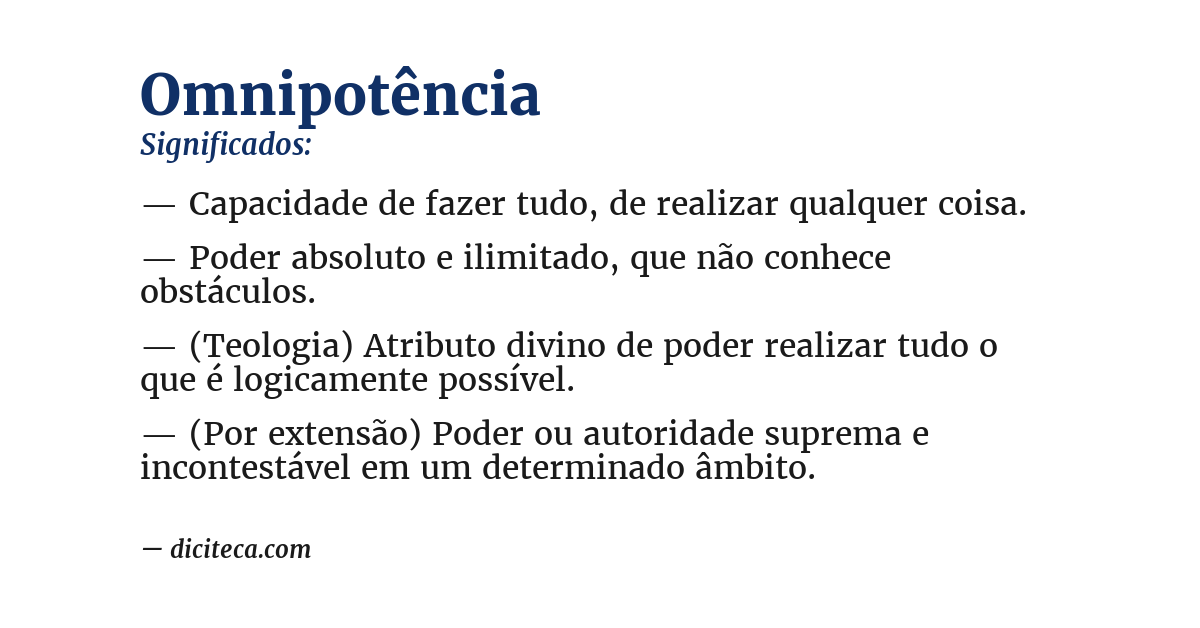 Significado de omnipotência