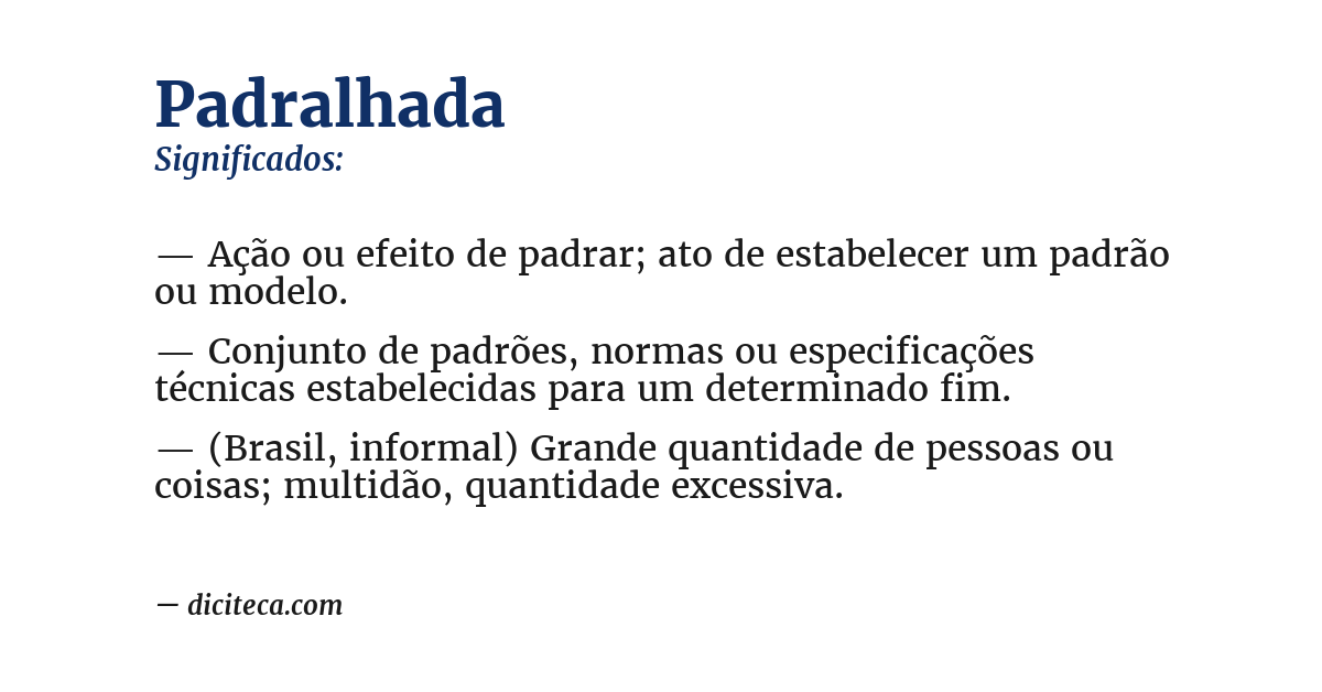 Significado de padralhada