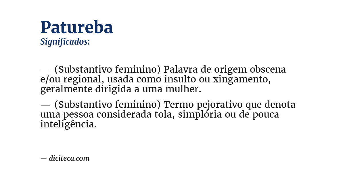 Significado de patureba
