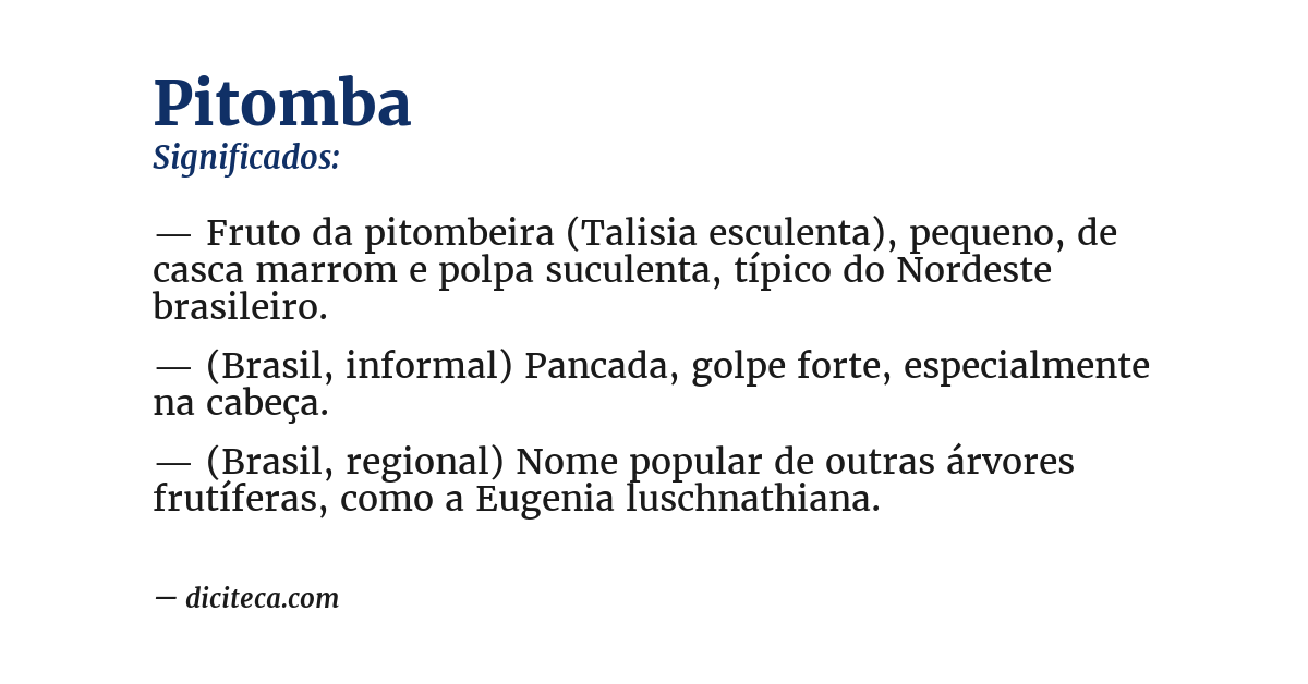 Significado de pitomba