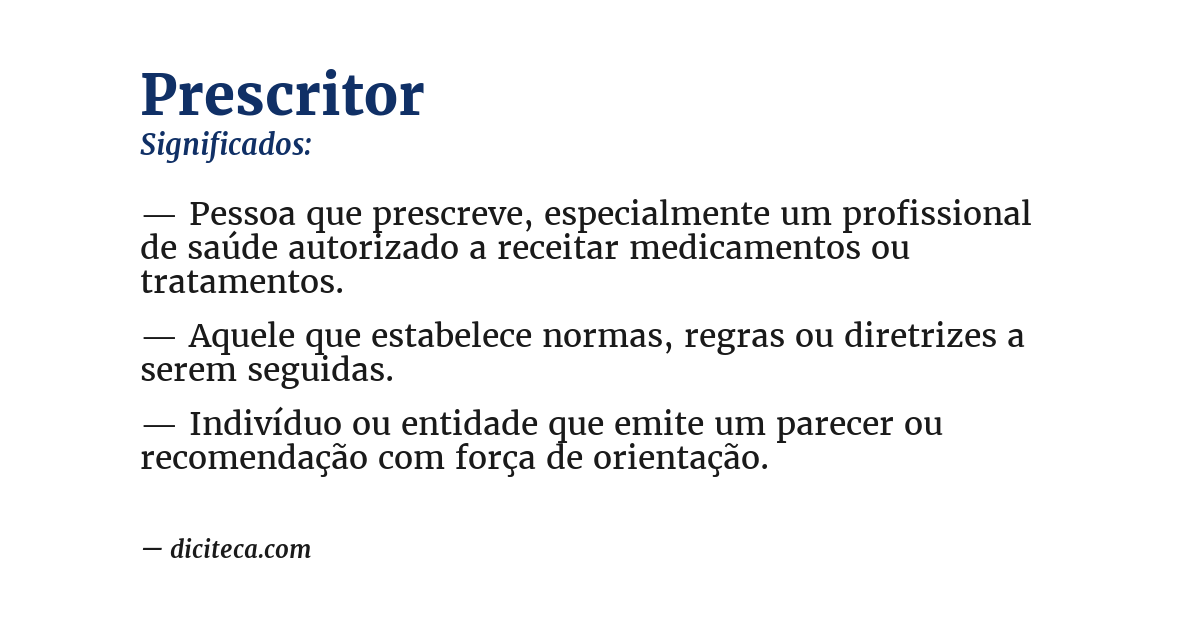 Significado de prescritor