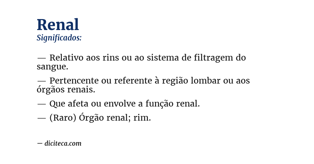 Significado de renal