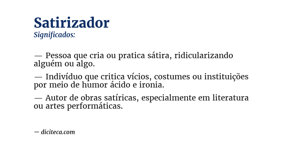 Significado de satirizador